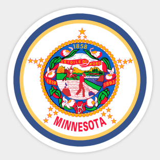 Flag of Minnesota State USA Sticker